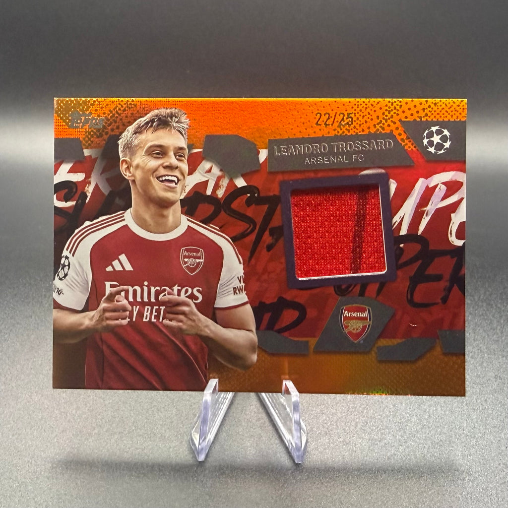 2025/26 Topps UEFA Champions League Leandro Trossard Player-Worn Relic #TSR-LT /25 Arsenal FC
