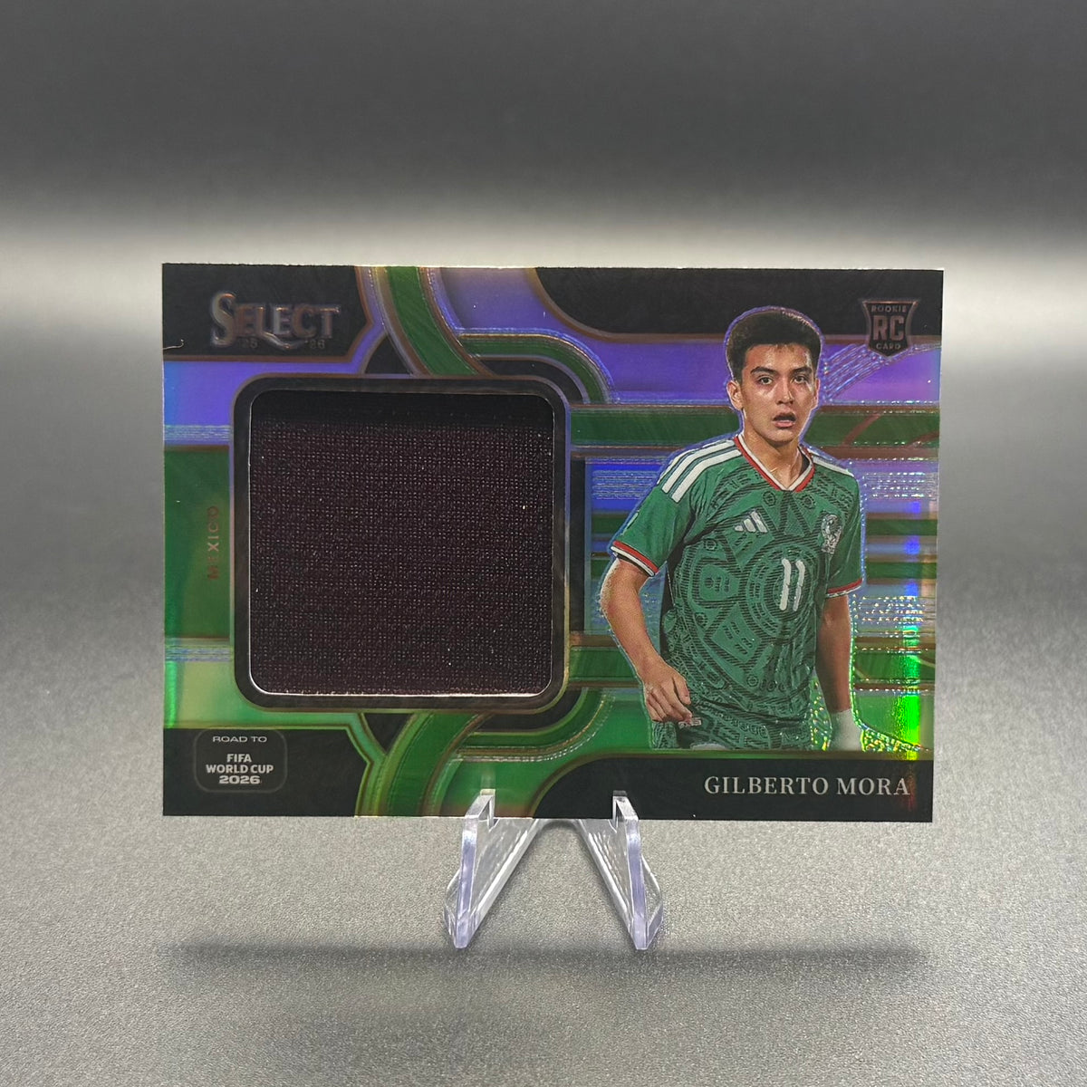 2025-26 Panini Select Road to FIFA World Cup Gilberto Mora Rookie Jumbo Swatch #JS-GM Mexico RC