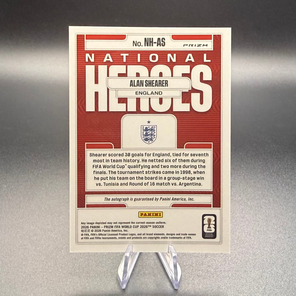 2026 Panini Prizm FIFA World Cup Alan Shearer Autograph National Heroes #NH-AS England
