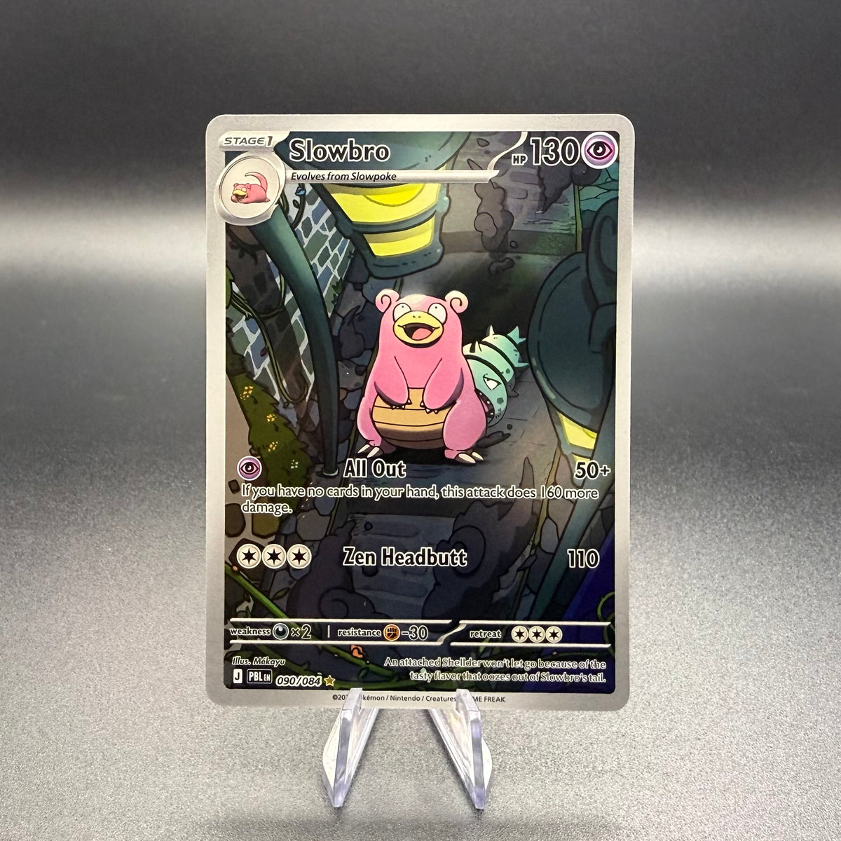 Pokemon Slowbro 090/084 Illustration Rare Pitch Black PBL Holo NM