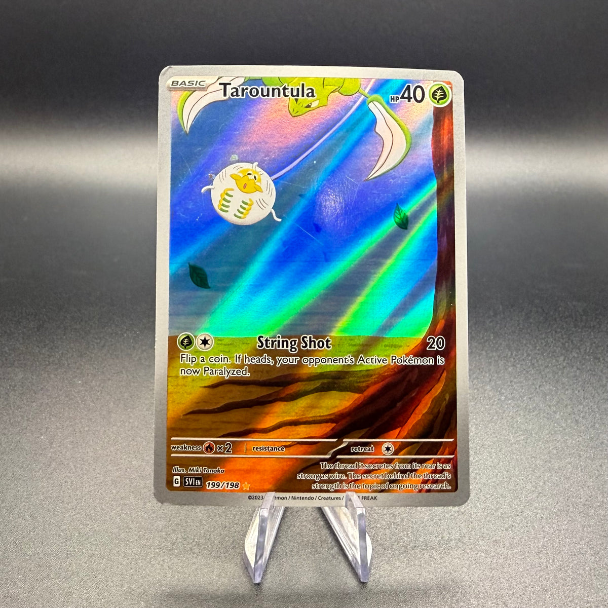 Pokemon Tarountula 199/198 Illustration Rare Scarlet & Violet Base SV1 Holo NM