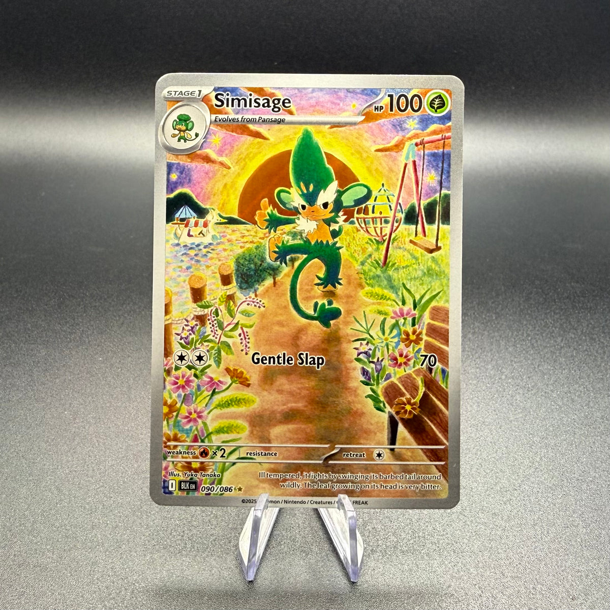 Pokemon Simisage 090/086 Illustration Rare Black Bolt BLK Holo NM