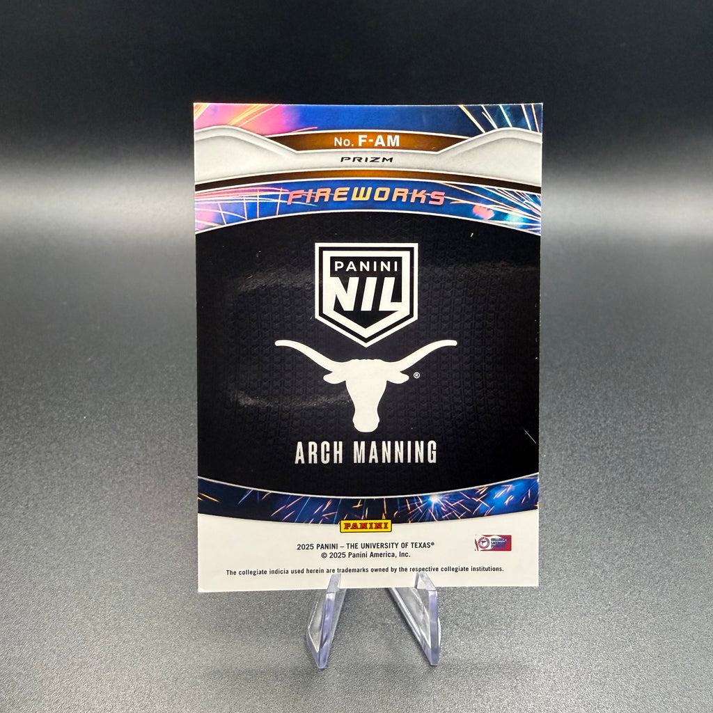2025 Panini Prizm NIL Arch Manning Fireworks Prizm #F-AM Texas Longhorns