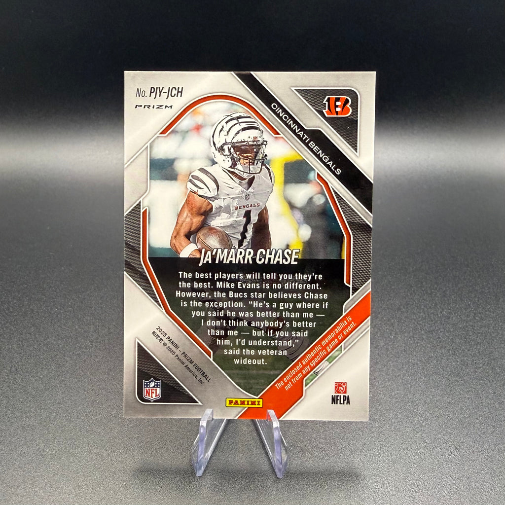 2025 Panini Prizm Ja'Marr Chase Premier Jerseys Green Prizm #PJY-JCH Cincinnati Bengals
