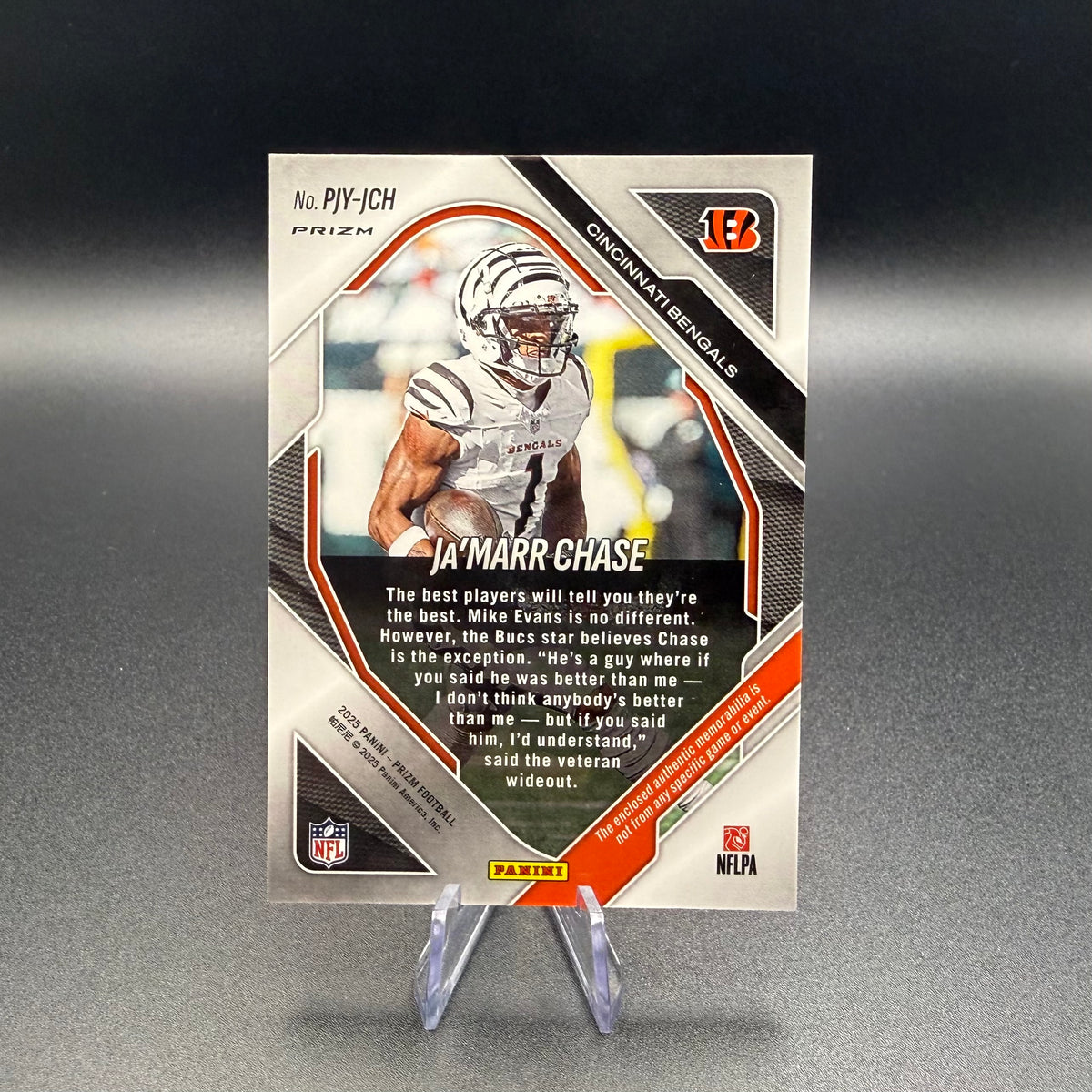 2025 Panini Prizm Ja'Marr Chase Premier Jerseys Green Prizm #PJY-JCH Cincinnati Bengals