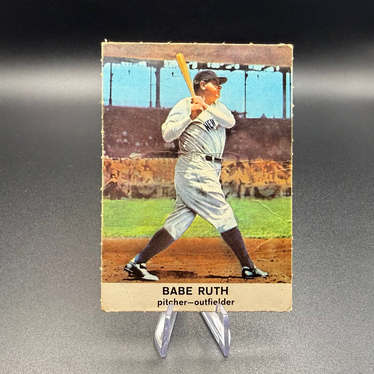 1961 Golden Press Hall of Fame Babe Ruth #3 New York Yankees Punch Out Card
