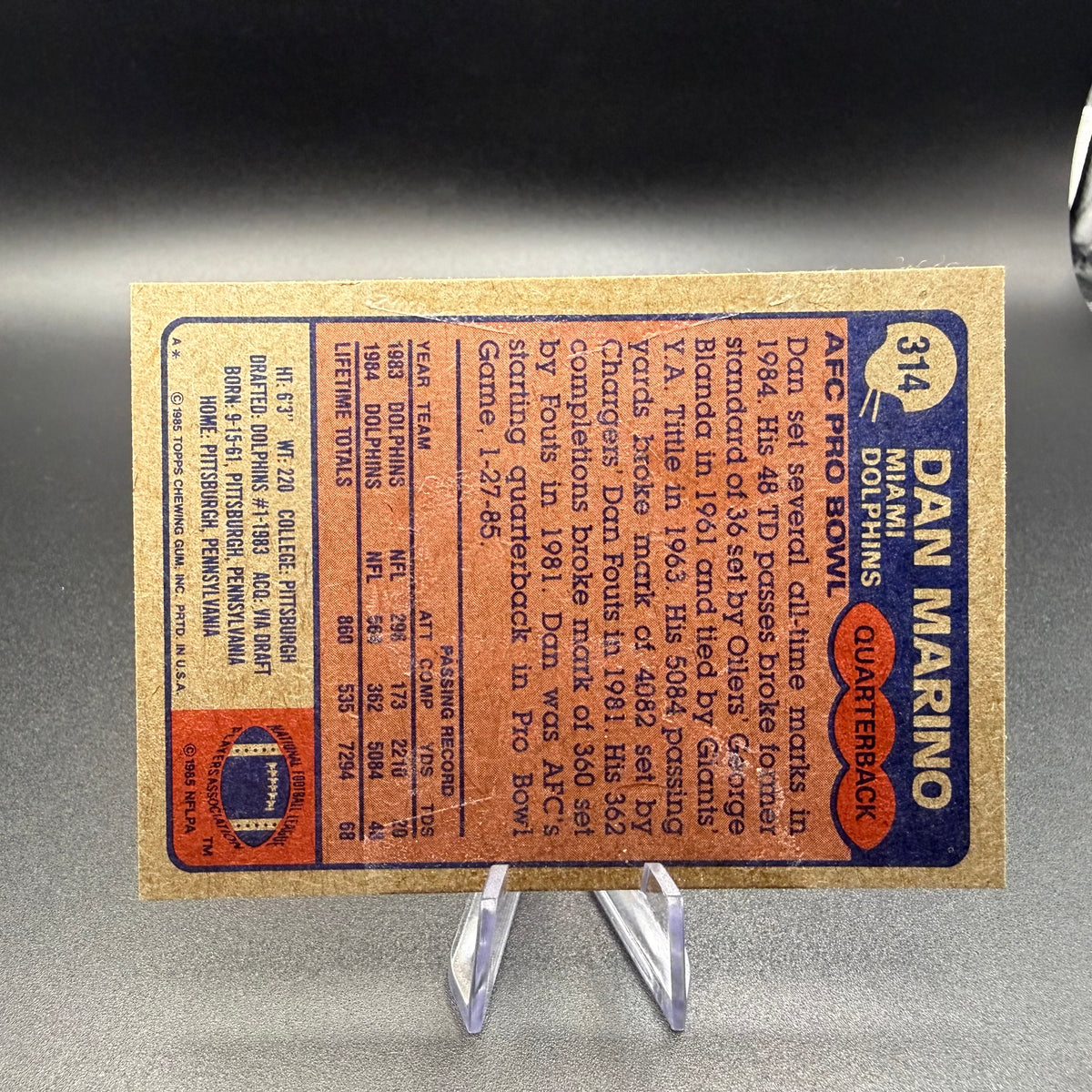 1985 Topps Football Lot Dan Marino #314 Joe Montana #157 Passing Leaders #192 Super Bowl XIX