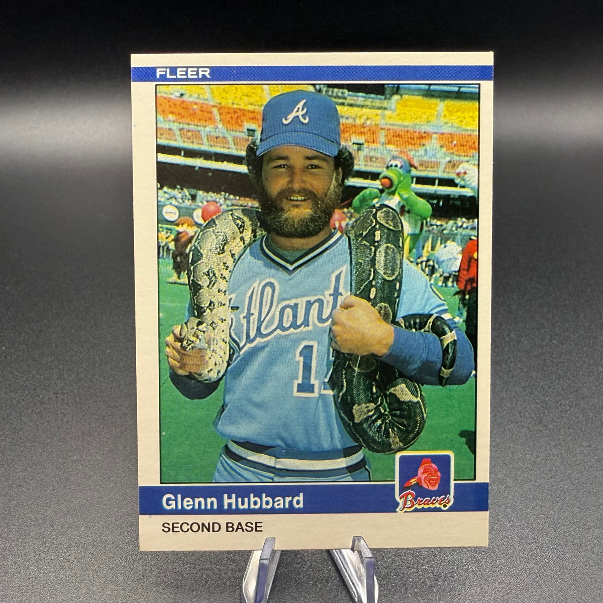 1984 Fleer Glenn Hubbard #180 Snake Card Atlanta Braves