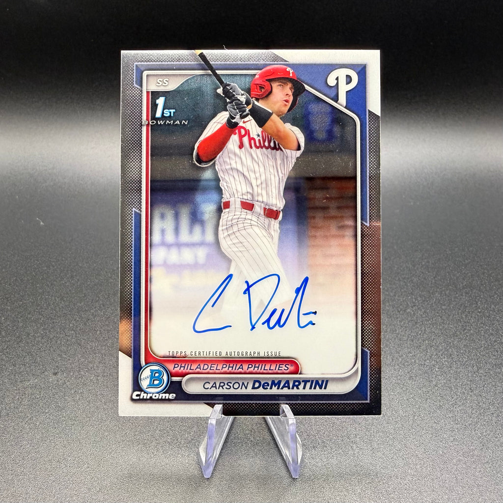 Carson DeMartini 1st Bowman Chrome Autograph RC Philadelphia Phillies SS