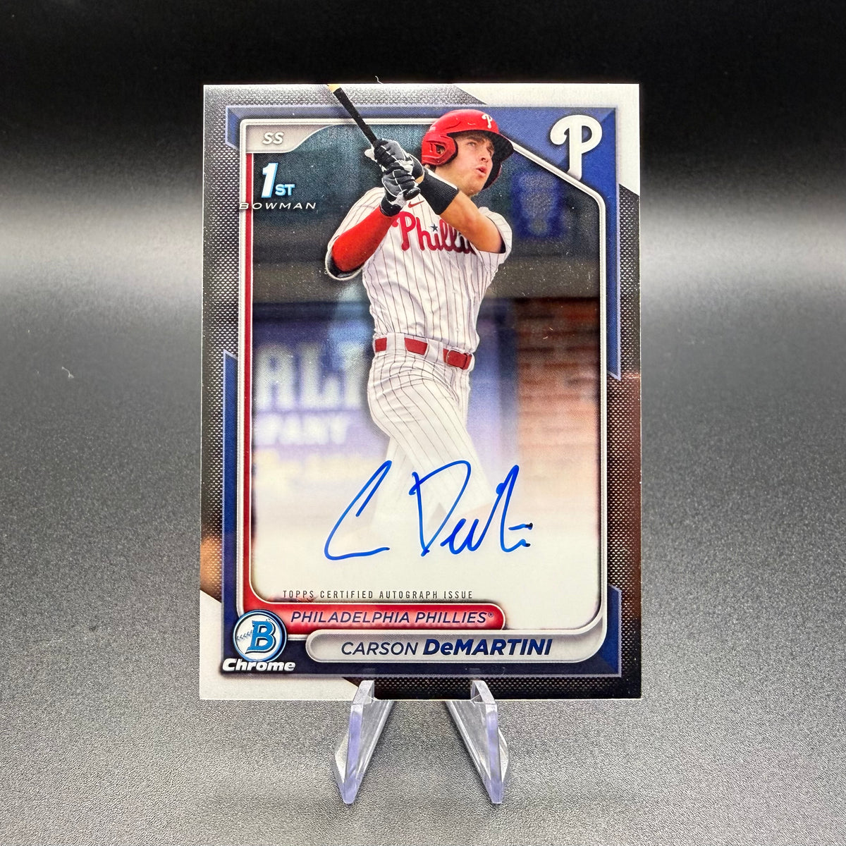 Carson DeMartini 1st Bowman Chrome Autograph RC Philadelphia Phillies SS